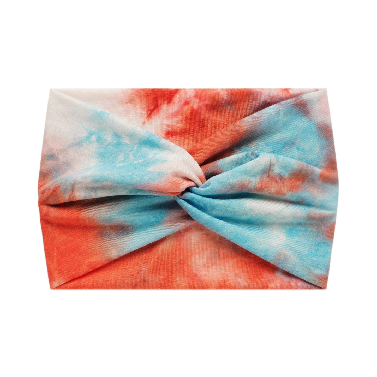 Tie dye print super wide twist front stretchy headband