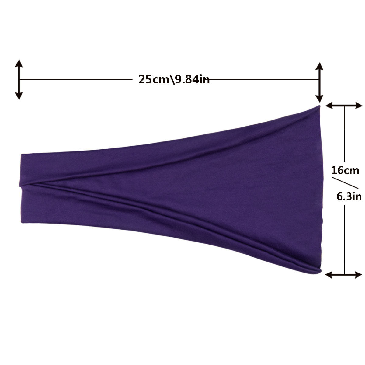 Extra-wide tapered bandanna headband