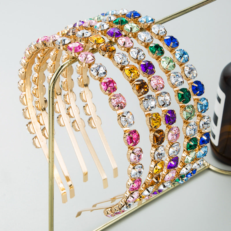 Sparkling rhinestones alloy headband