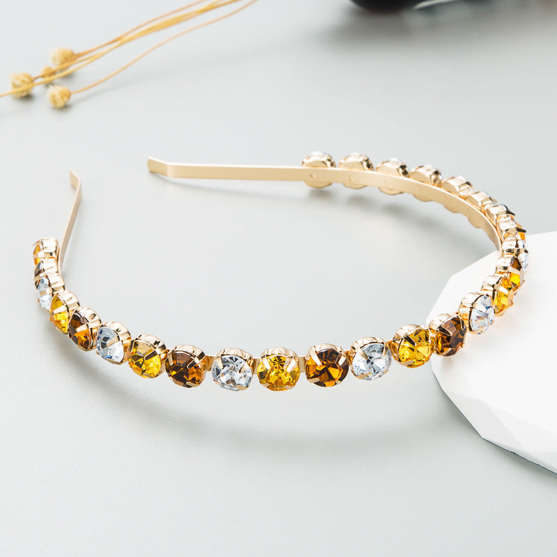 Sparkling rhinestones alloy headband