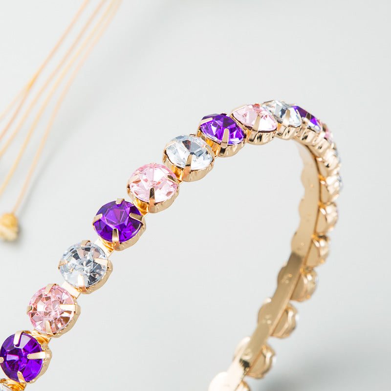 Sparkling rhinestones alloy headband