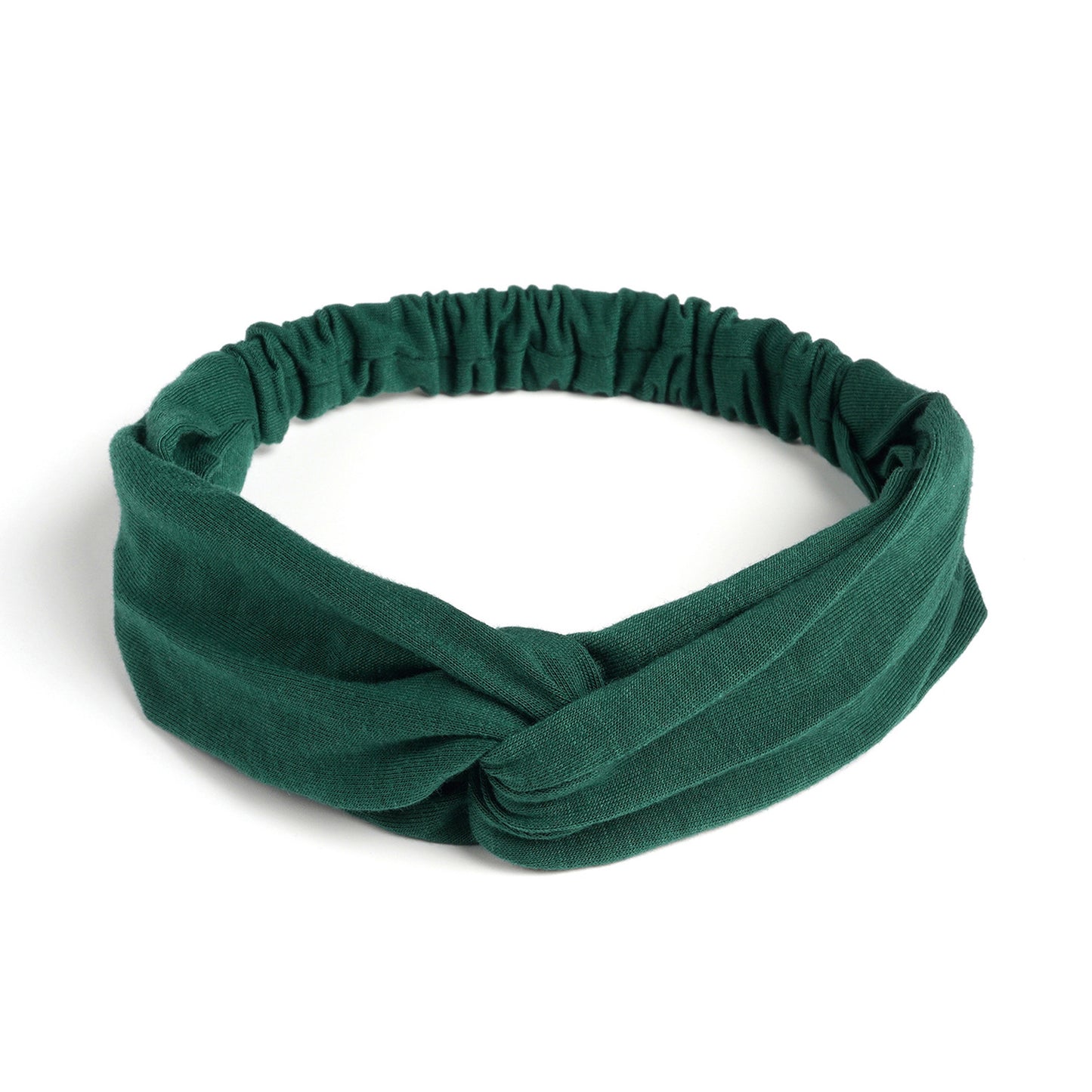 Twist front cotton elastic headband
