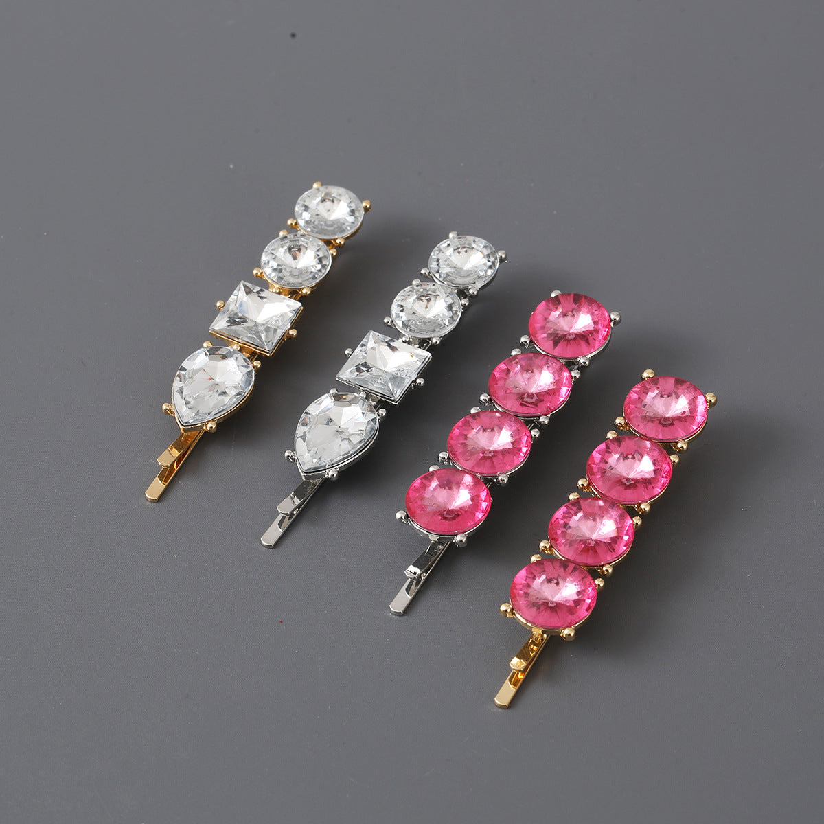 Large rhinestones hair slide