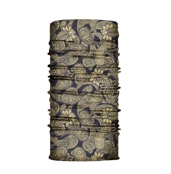 Multi-purpose seamless head wrap in paisley print