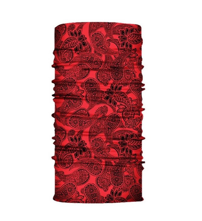 Multi-purpose seamless head wrap in paisley print
