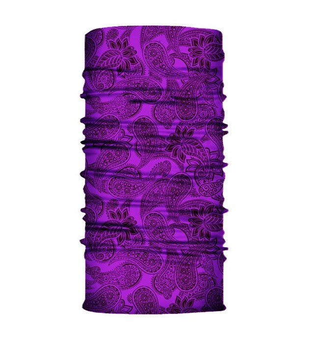 Multi-purpose seamless head wrap in paisley print