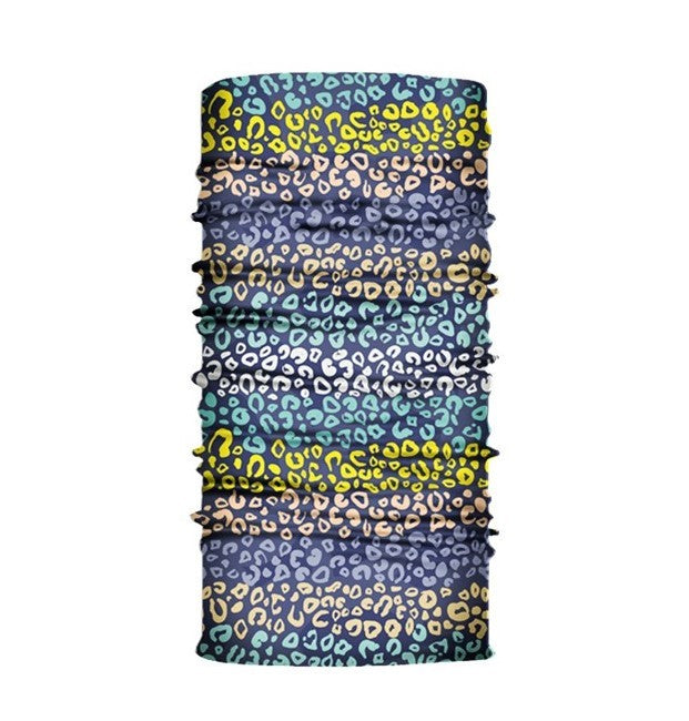 Multi-purpose seamless head wrap in multicolour print