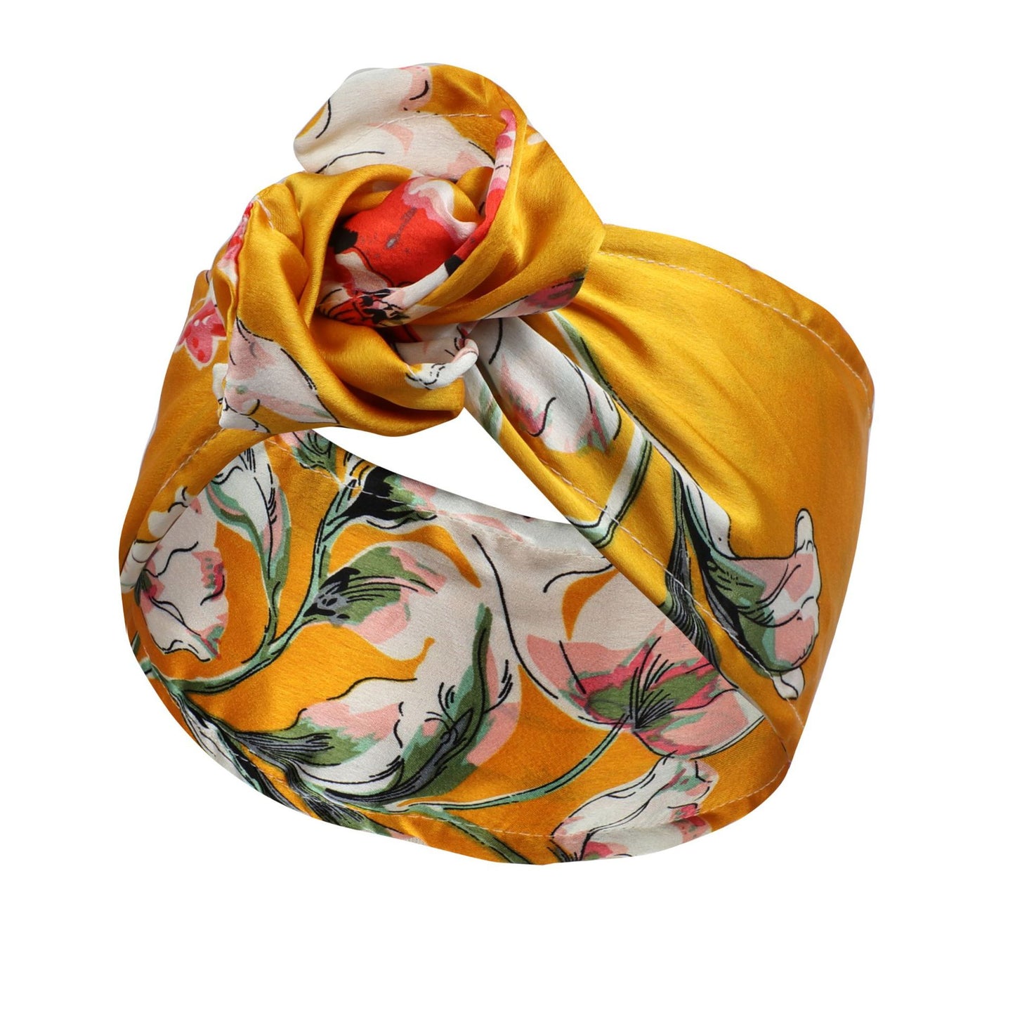 Bulk 20 pieces printed flat wide twist hair scarf
