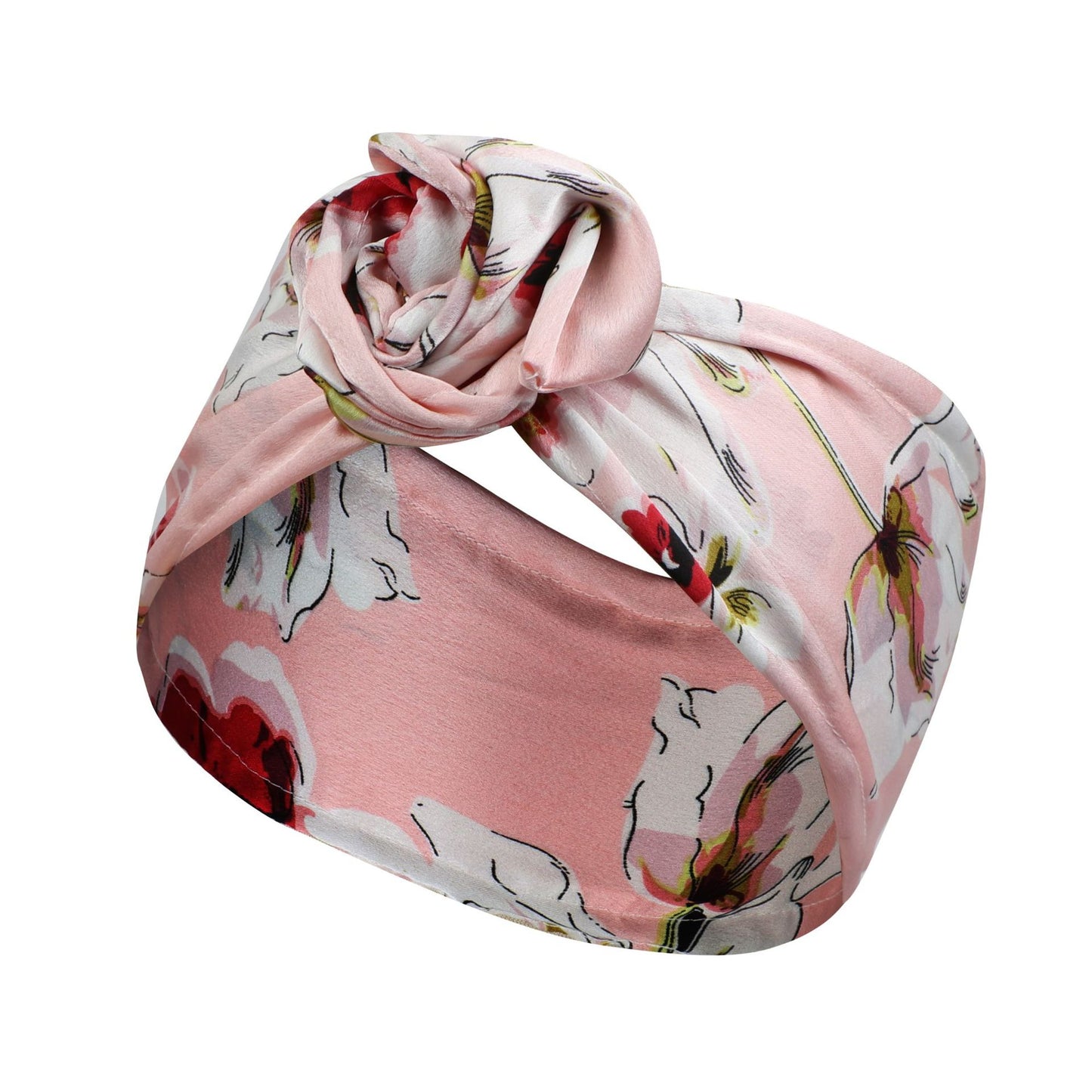 Bulk 20 pieces printed flat wide twist hair scarf