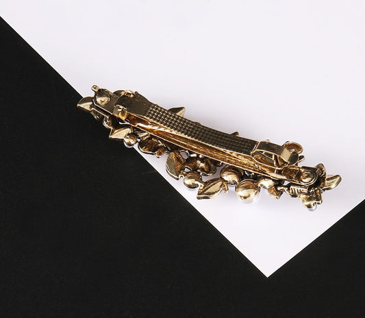 Metal flowers hair barrette