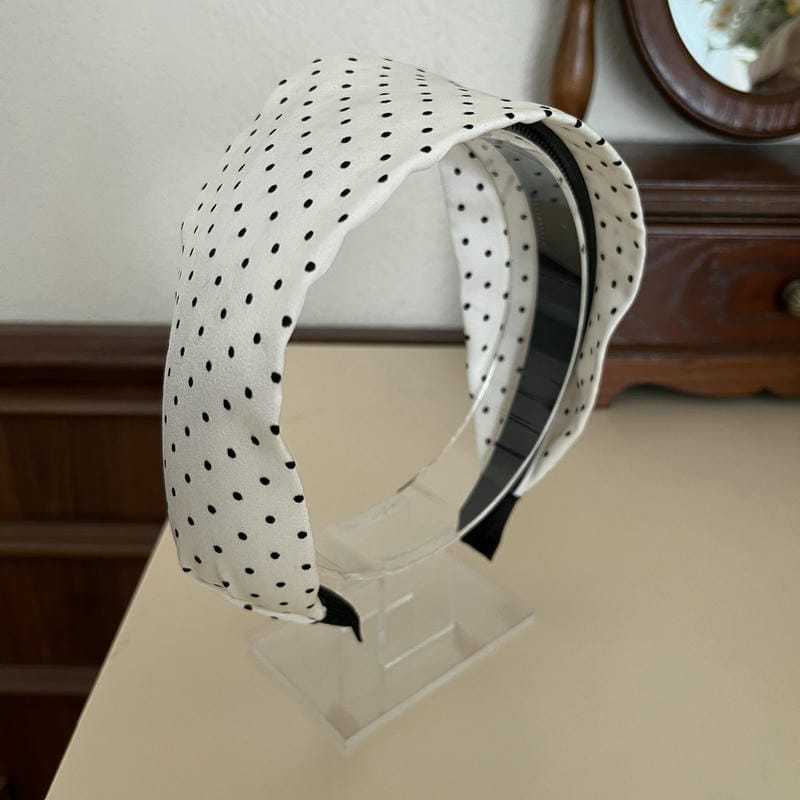 7cm wide polka dots headband