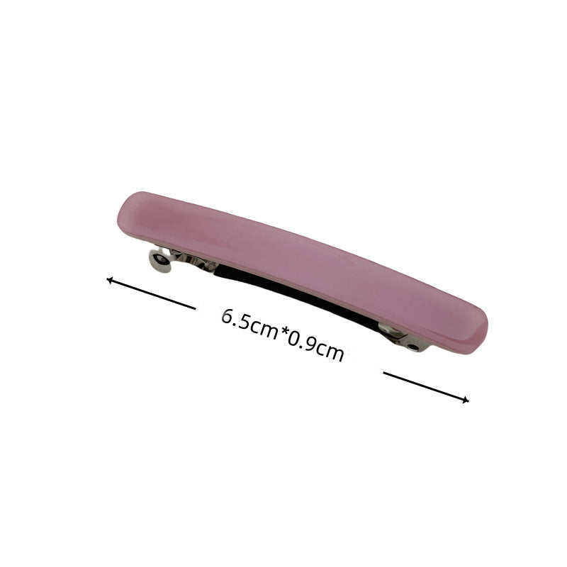 Small resin plain hair barrette