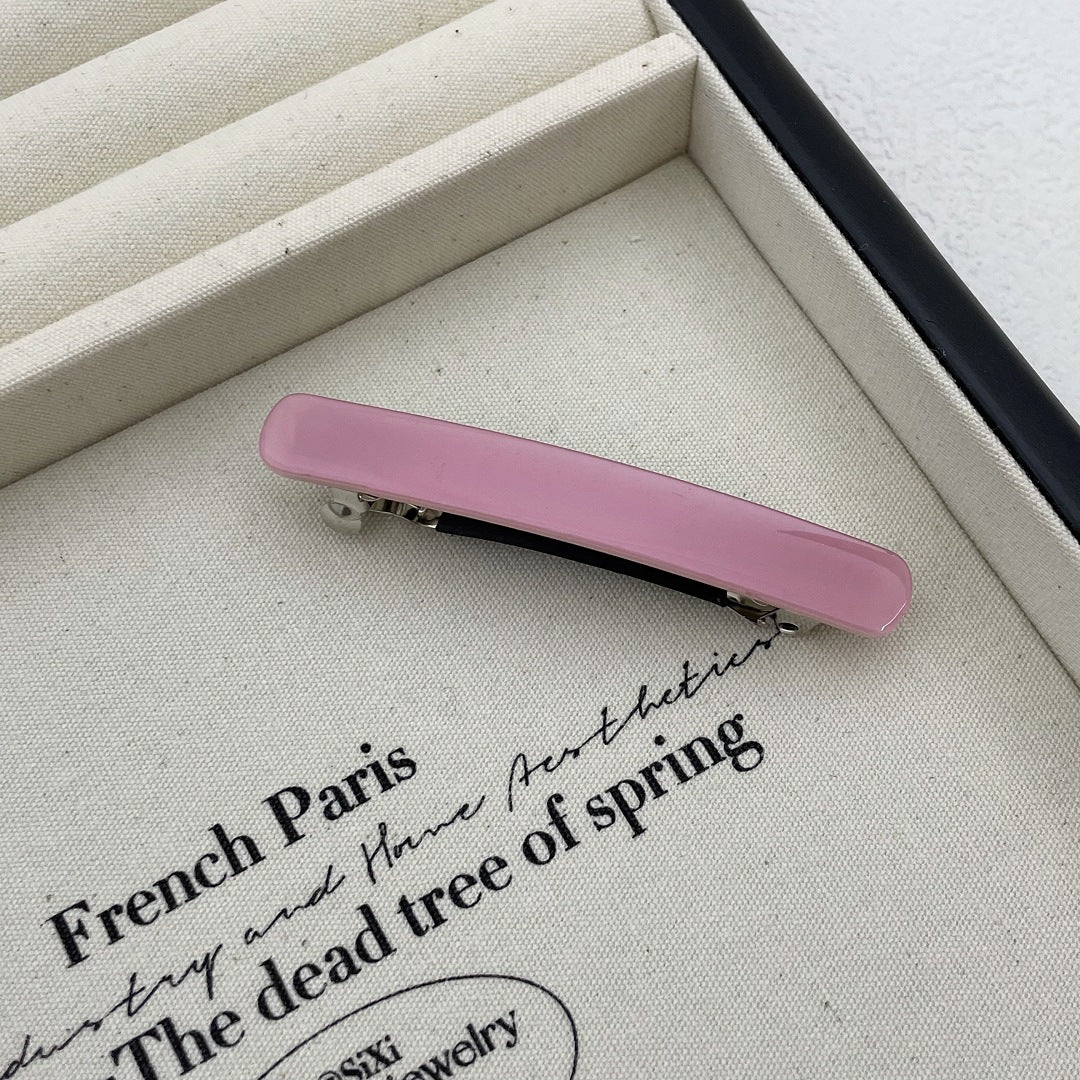 Small resin plain hair barrette