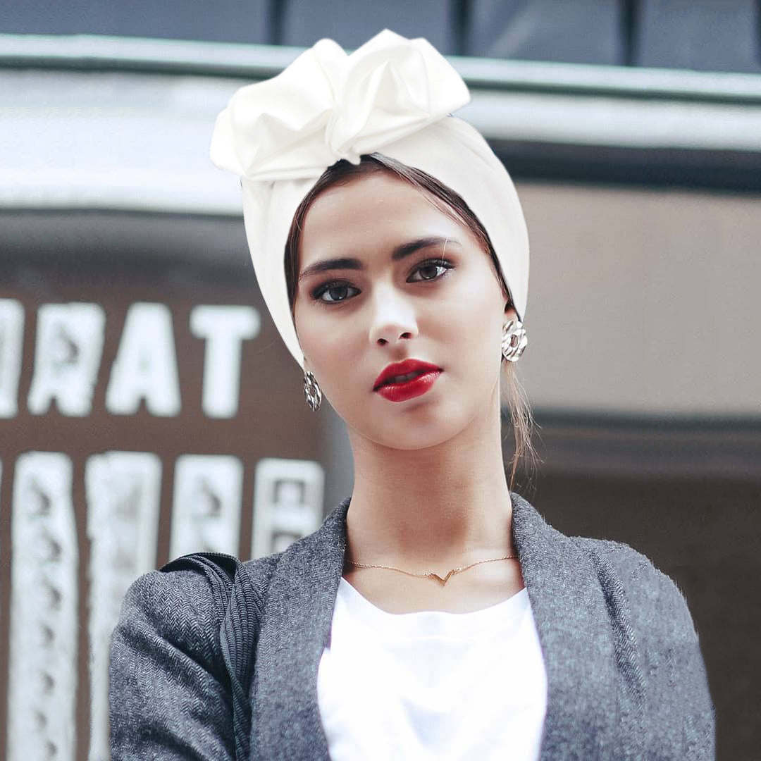 Folds front elastic hair cap