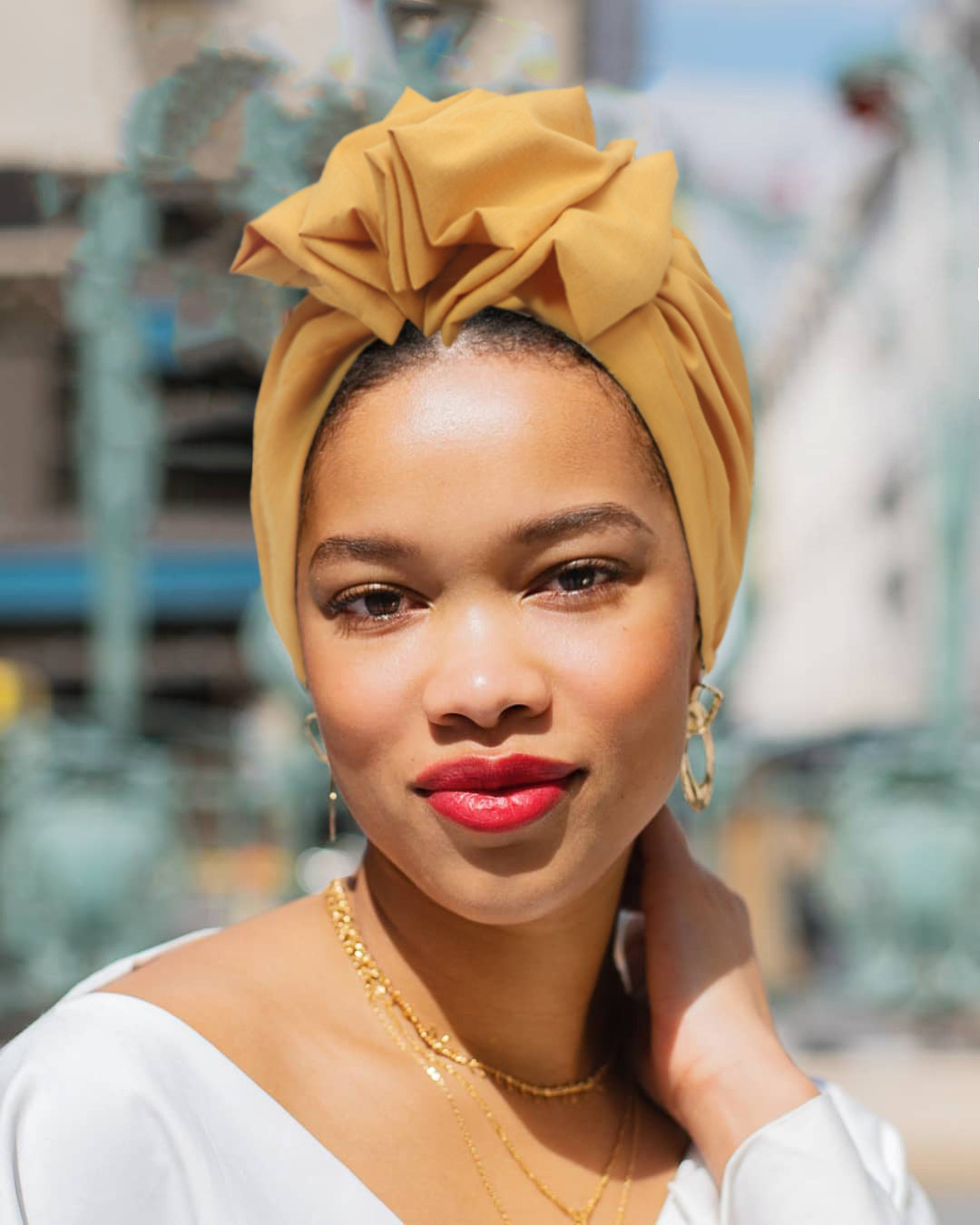 Folds front elastic hair cap
