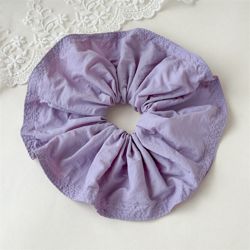 Over-size stitched edge chiffon scrunchies