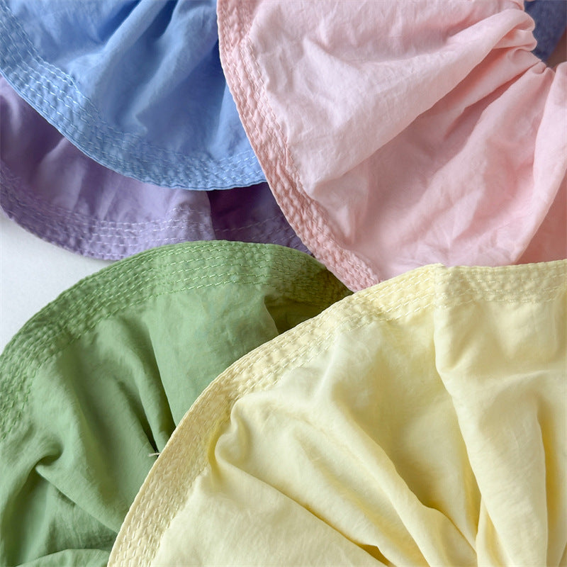 Over-size stitched edge chiffon scrunchies