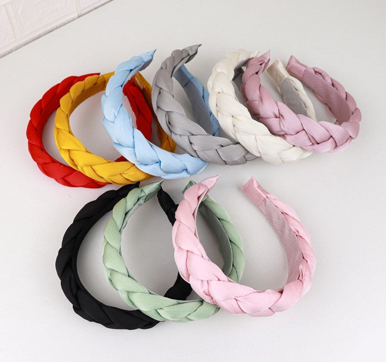 Chiffon padded braids top headband