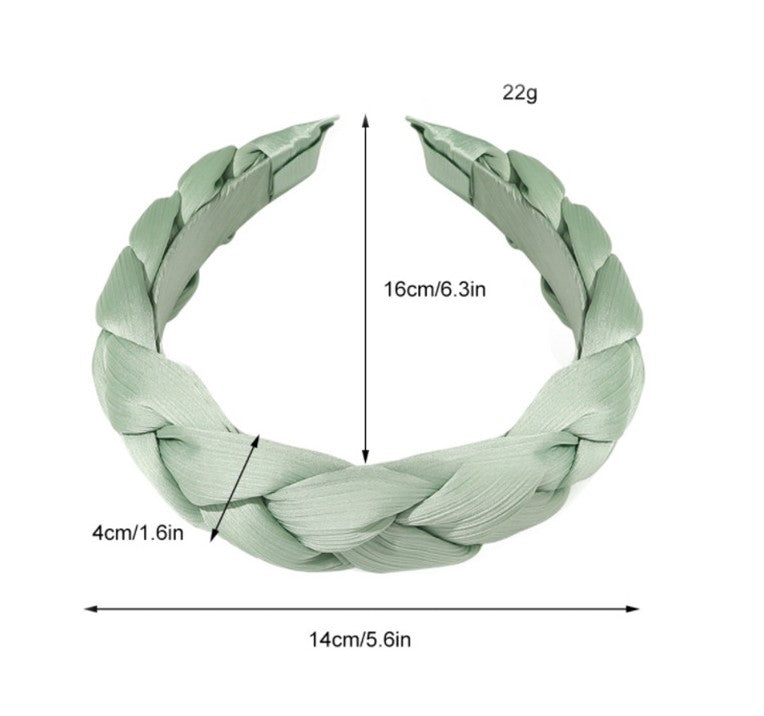 Chiffon padded braids top headband