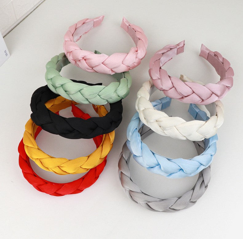 Chiffon padded braids top headband