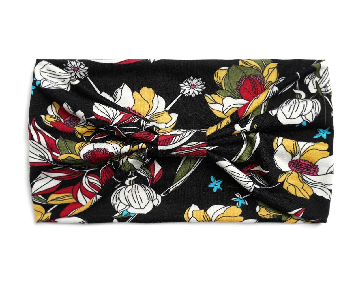 Orchid flowers print 2-way bandanna hair band