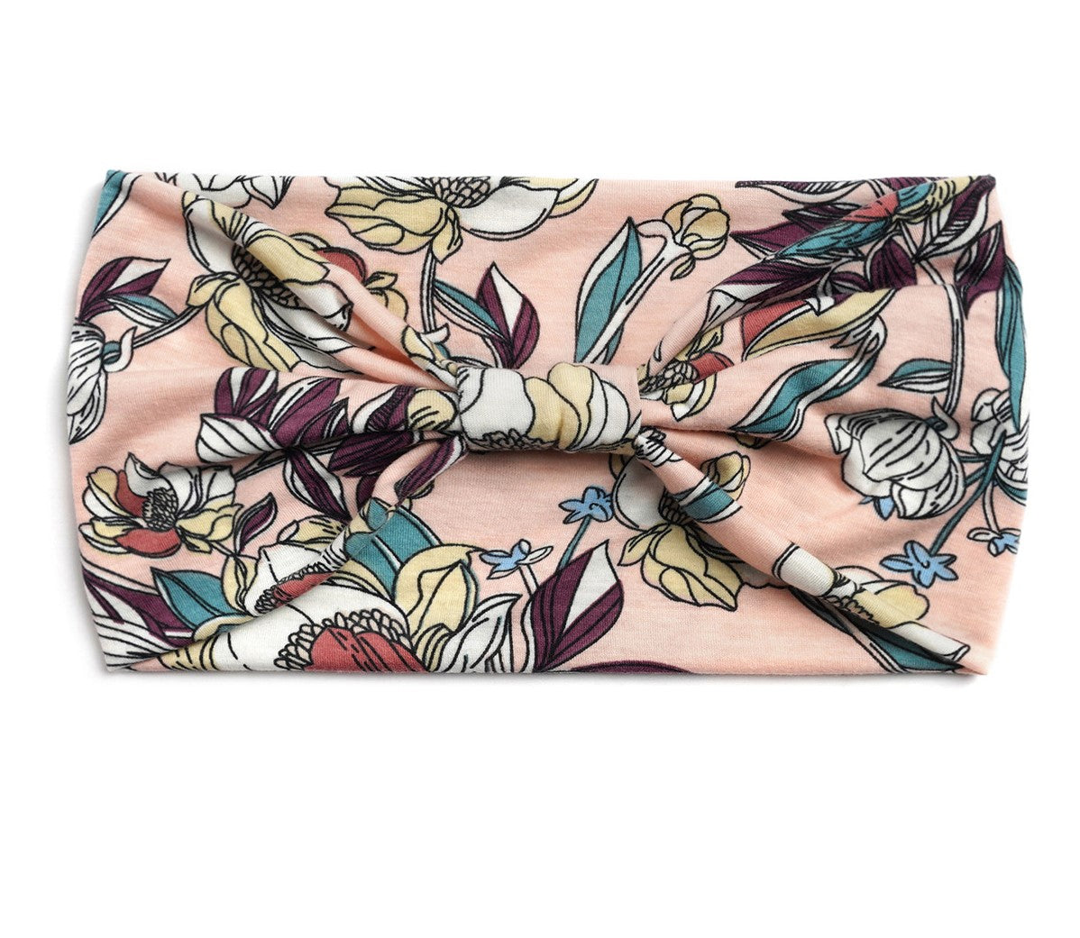 Orchid flowers print 2-way bandanna hair band