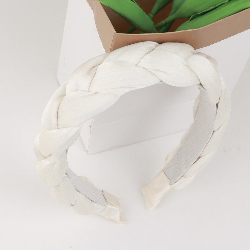 Chiffon padded braids top headband