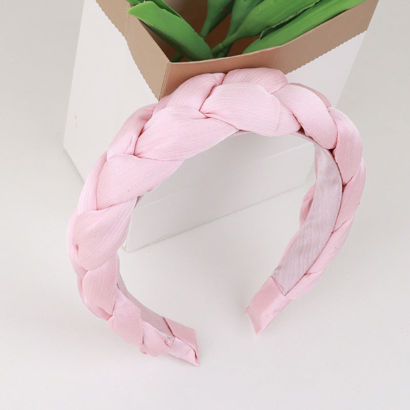 Chiffon padded braids top headband