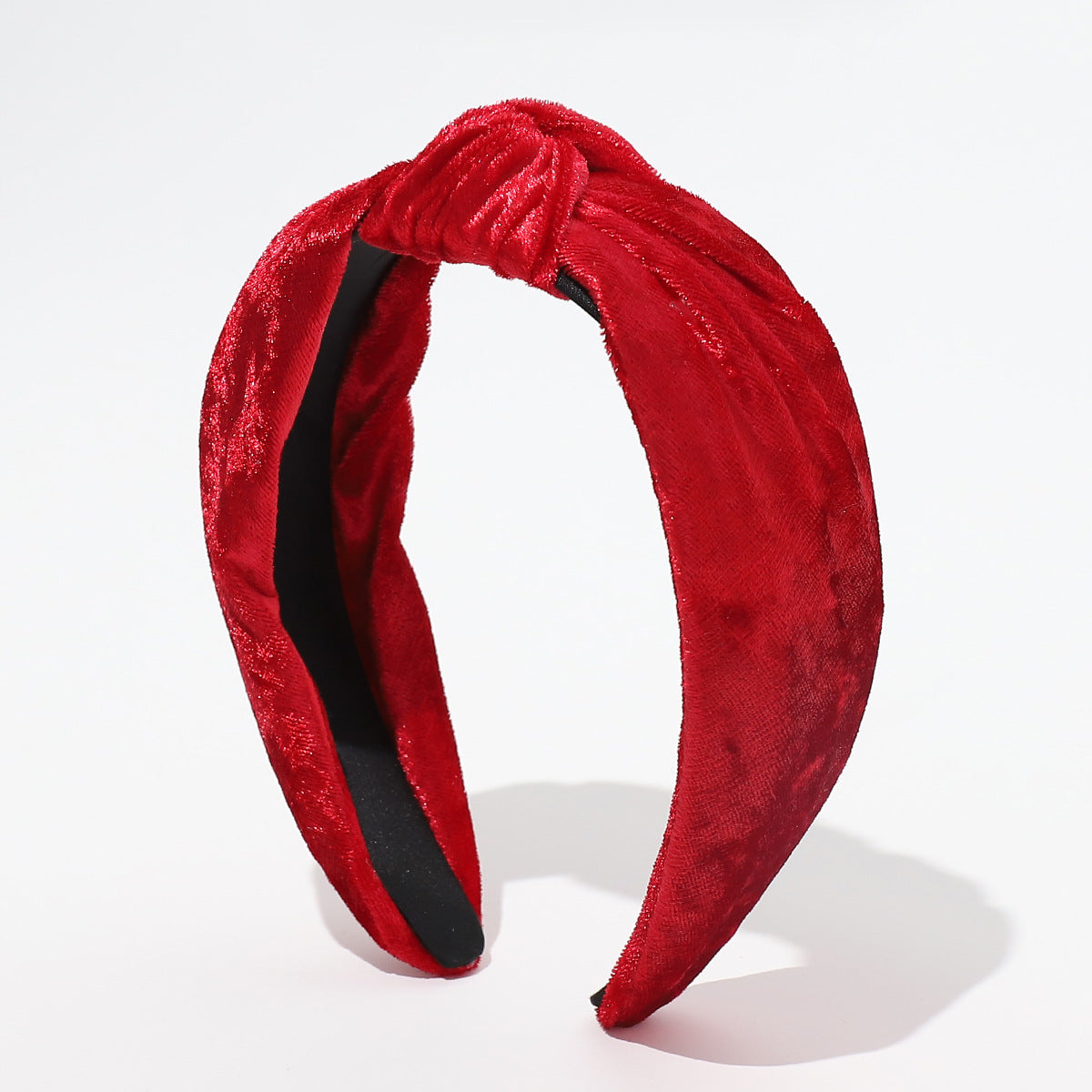Glossy velvet knotted headband
