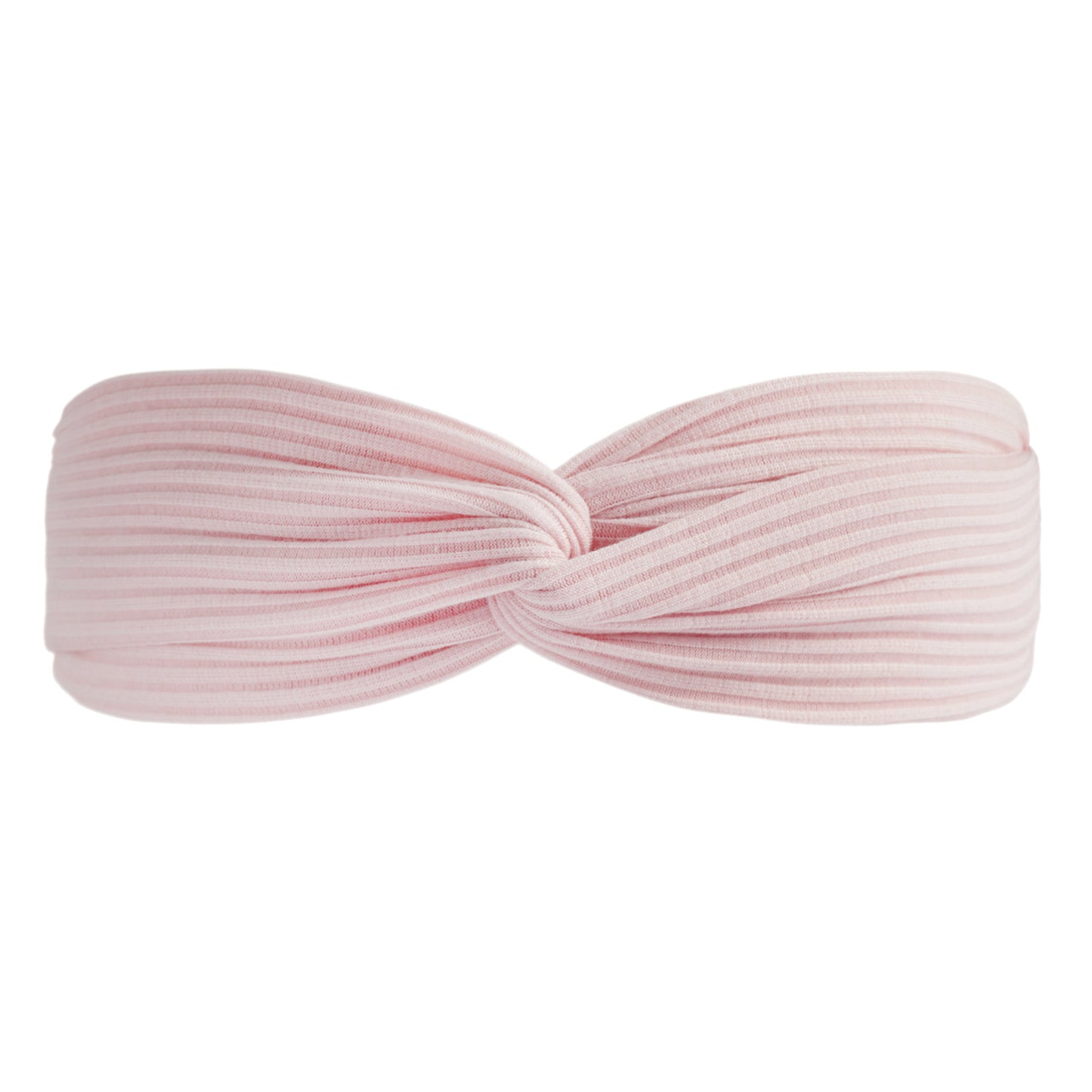 Twist front ribbed cotton elastic headband