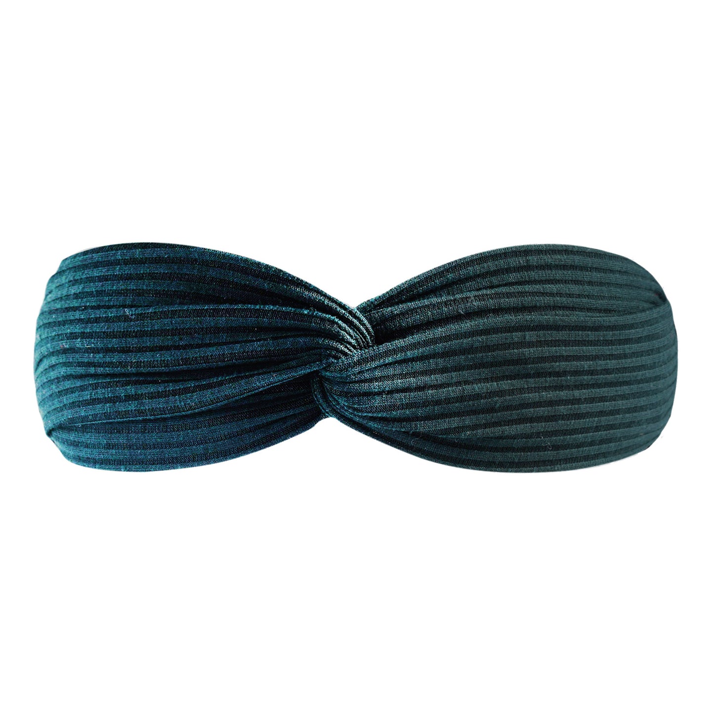 Twist front ribbed cotton elastic headband