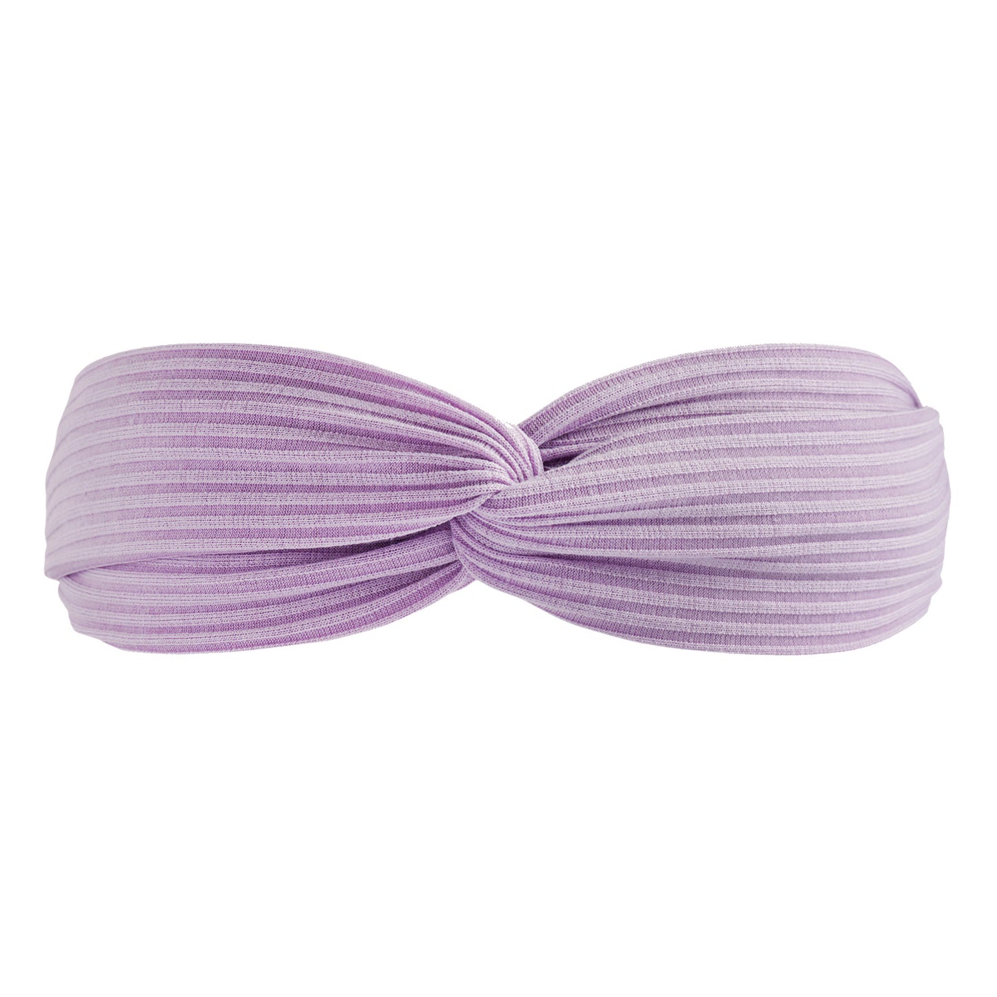 Twist front ribbed cotton elastic headband
