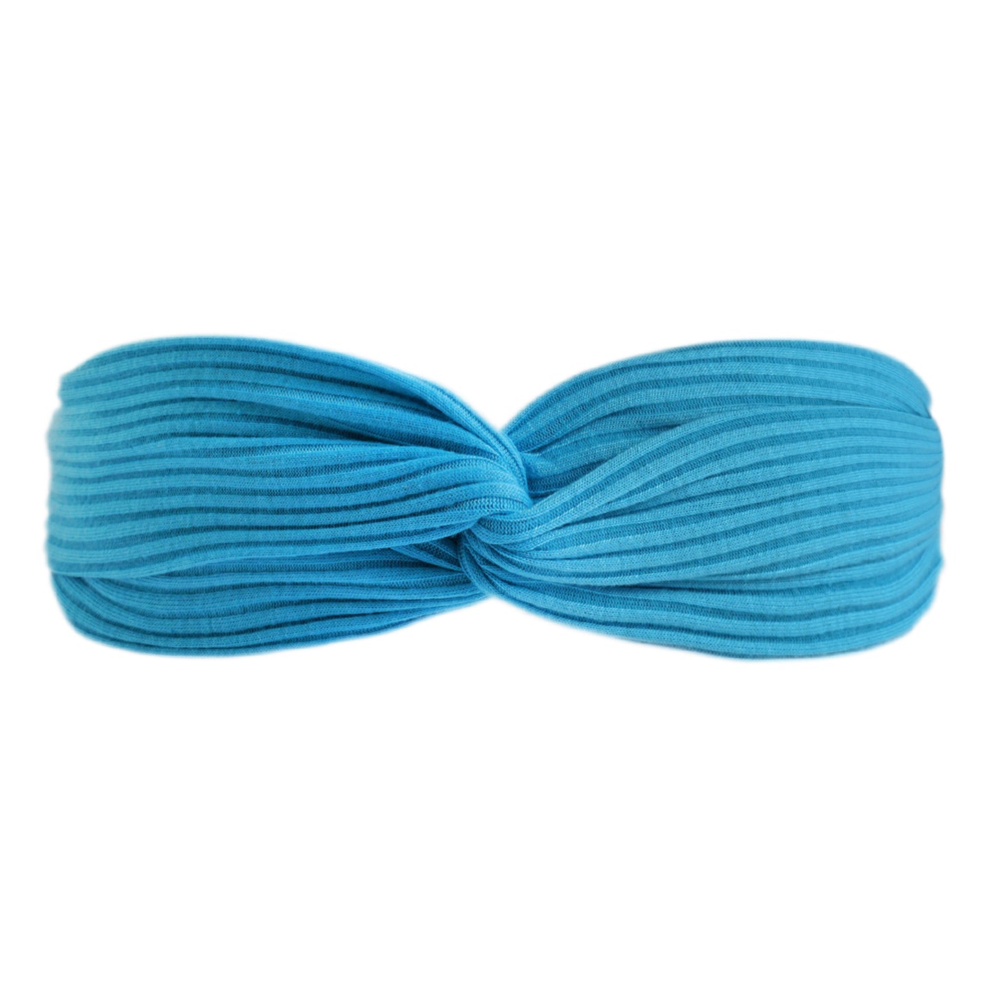 Twist front ribbed cotton elastic headband