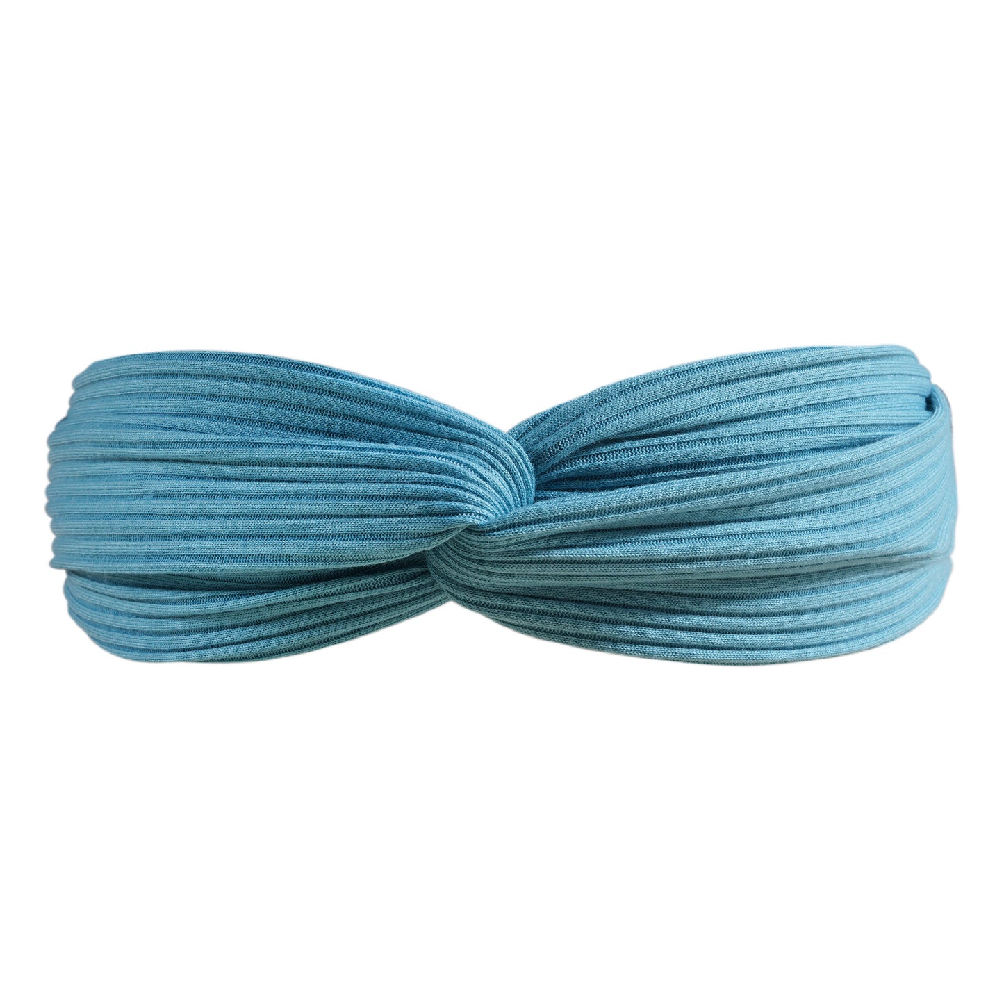 Twist front ribbed cotton elastic headband