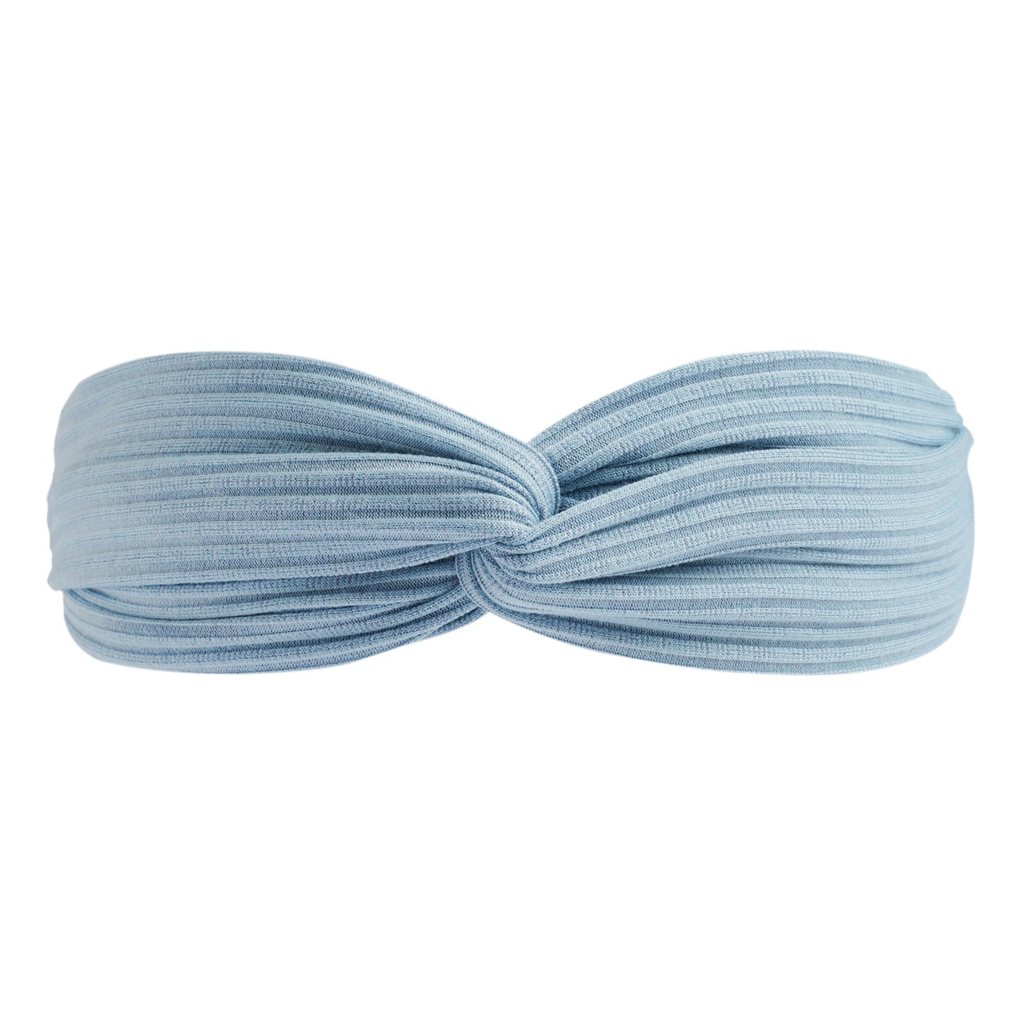 Twist front ribbed cotton elastic headband