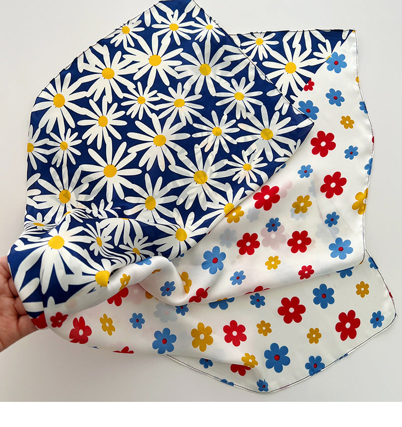 Mixed flowers square scarf