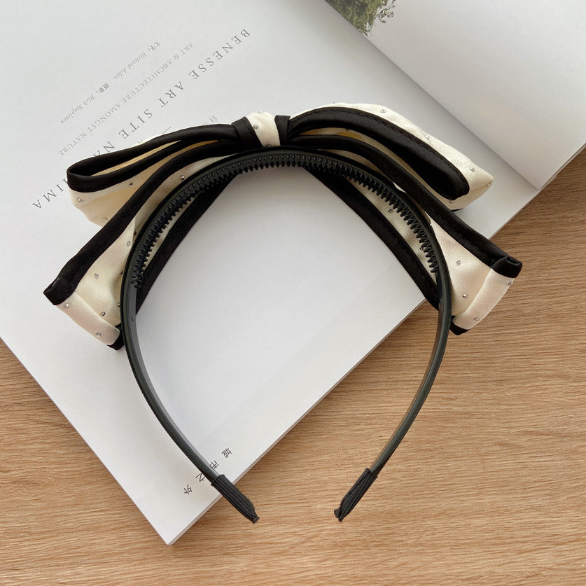 2-layer glittered bow headband
