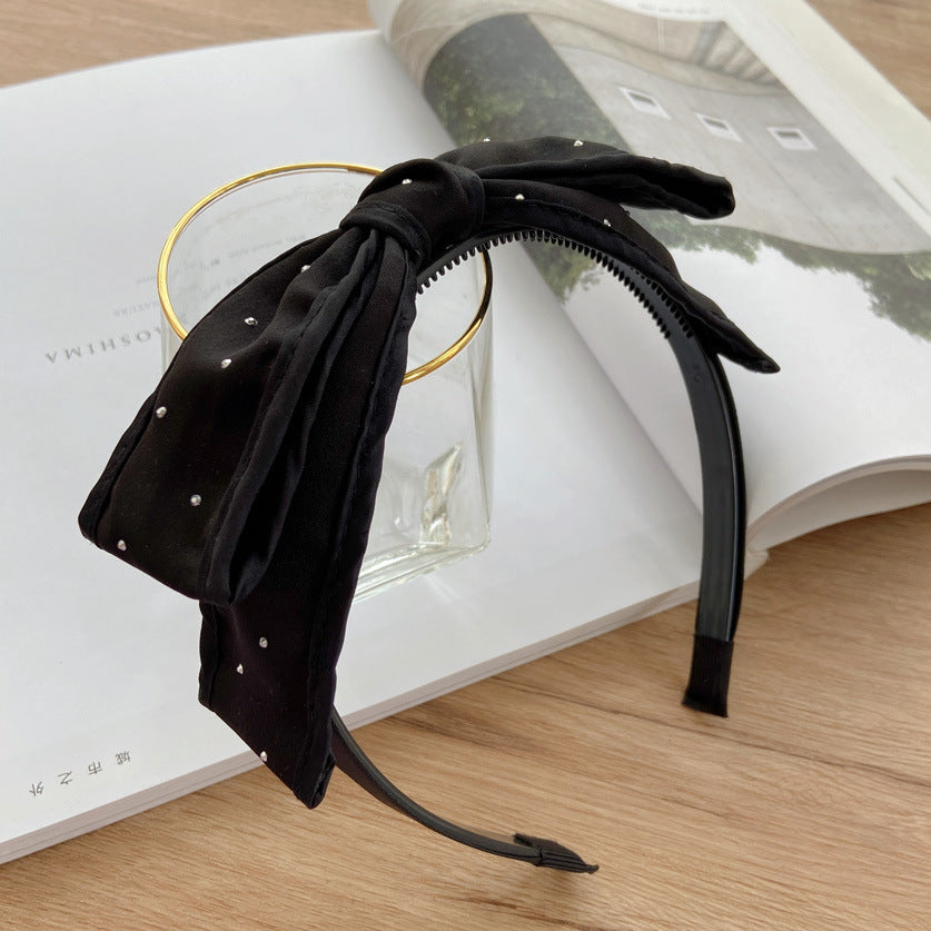 2-layer glittered bow headband