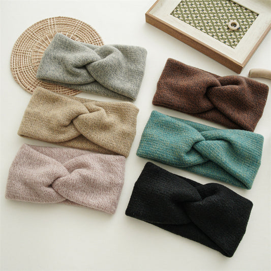 Twist front soft knitted headband