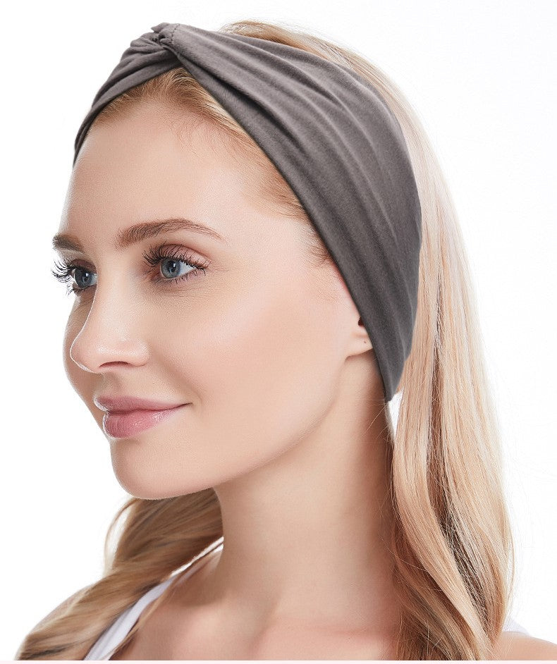 Twisted jersey cotton sporty hair band