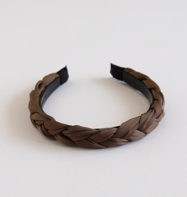 Braided top thin headband