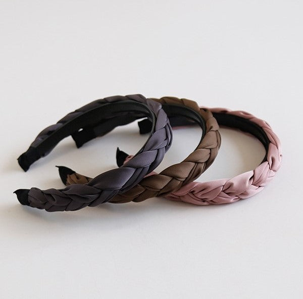 Braided top thin headband