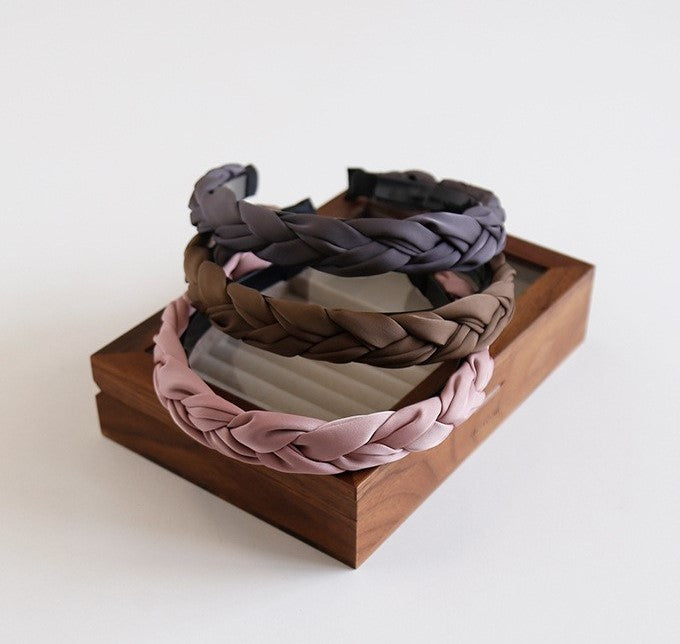 Braided top thin headband