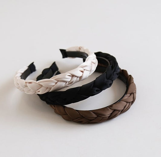 Braided top thin headband