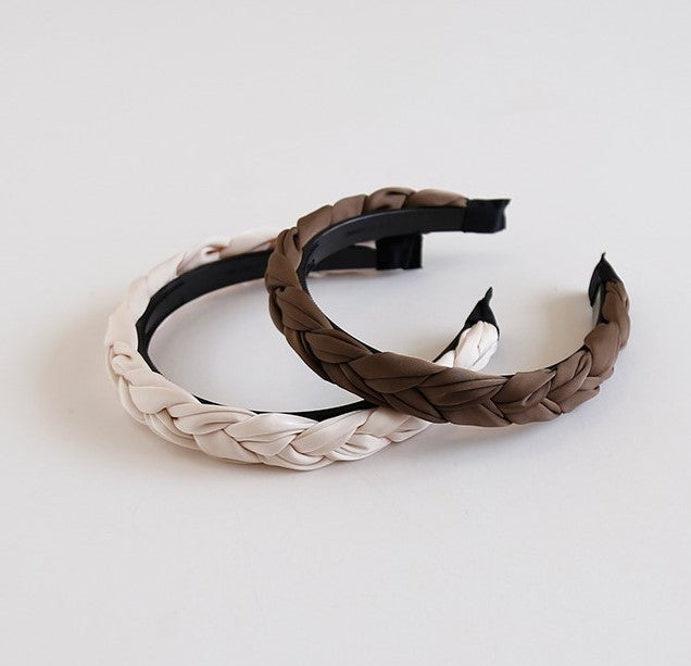 Braided top thin headband