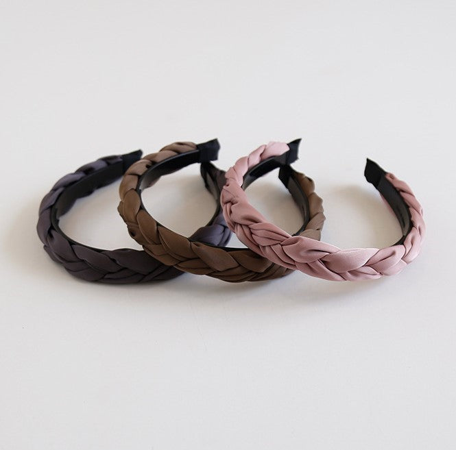 Braided top thin headband