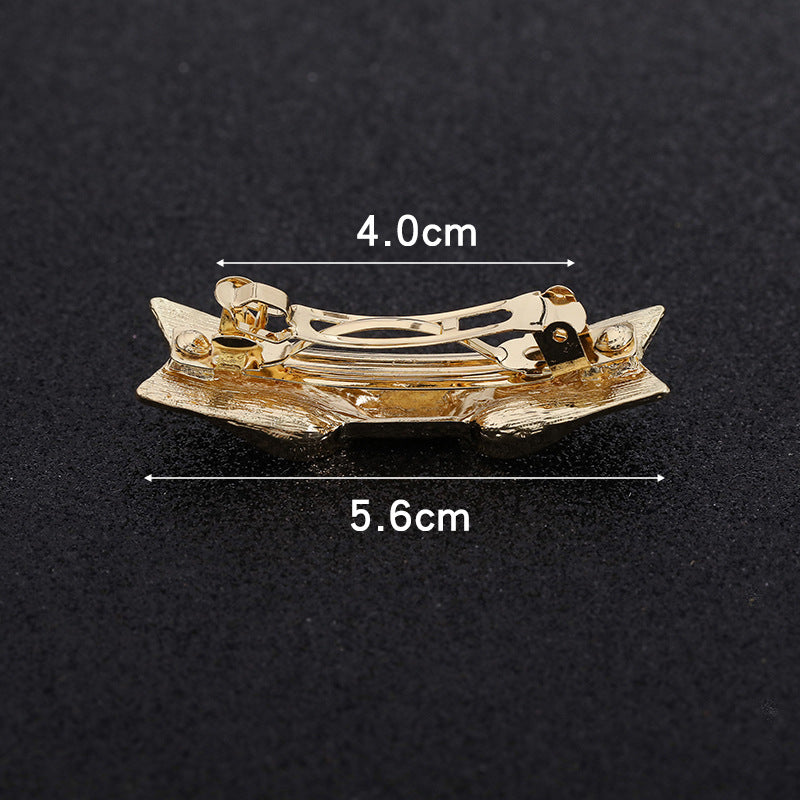 Butterfly bow small hair barrette