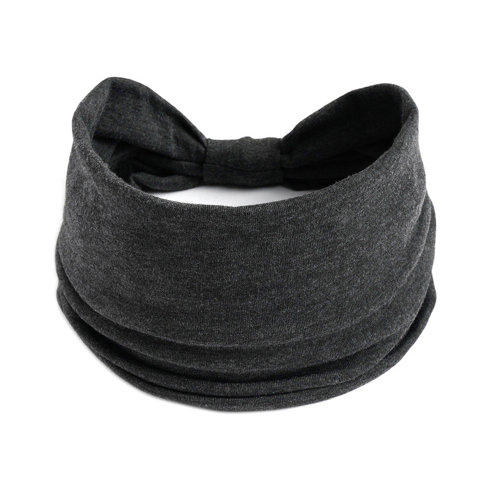 Plain colour 2-way bandanna hair band