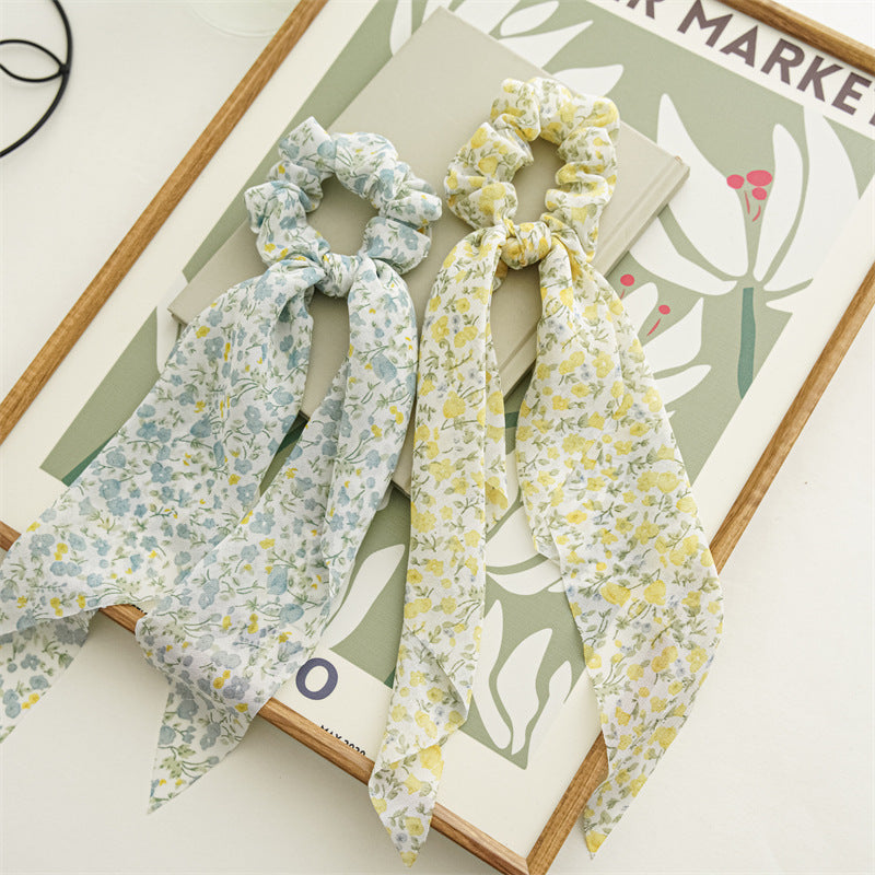 Sheer chiffon scrunchies with scarf
