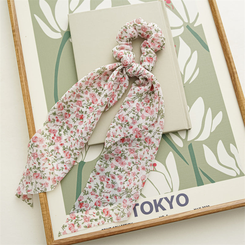 Sheer chiffon scrunchies with scarf